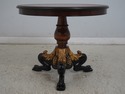 L69754: Italian Regency Round Black & Gold Inlaid 