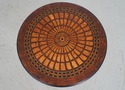 L69754: Italian Regency Round Black & Gold Inlaid 