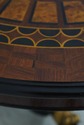 L69754: Italian Regency Round Black & Gold Inlaid 