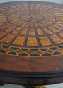 L69754: Italian Regency Round Black & Gold Inlaid 