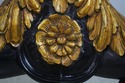 L69754: Italian Regency Round Black & Gold Inlaid 