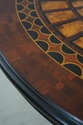 L69754: Italian Regency Round Black & Gold Inlaid 