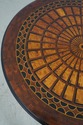 L69754: Italian Regency Round Black & Gold Inlaid 