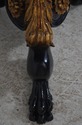 L69754: Italian Regency Round Black & Gold Inlaid 
