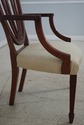 F65294EC: Pair BAKER Shield Back Mahogany Armchair