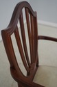 F65294EC: Pair BAKER Shield Back Mahogany Armchair