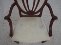 F65294EC: Pair BAKER Shield Back Mahogany Armchair