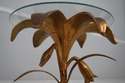 65371EC: Sculptural Lilly Glass Top Table By Arthu