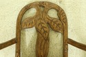 L53858EC: Set Of 4 Art Nouveau Leaf Carved Back Di