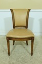 F44565EC: Pair Regency Style Tan Leather Side Chai