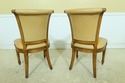 F44565EC: Pair Regency Style Tan Leather Side Chai