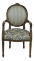 32503EC: French Louis XV Style Upholstered Open Ar