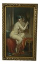 F50719EC: Framed French Oil Painting On Canvas Wom