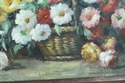 LF50723EC: Pair Framed Floral Oil Paintings On Can