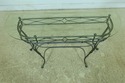 33359EC: Iron Base Glass Top Console Sofa Table