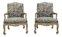 32400EC: Pair French Louis XV Style Distressed Fin