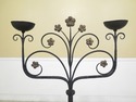 F48584EC: Hand Crafted Wrought Iron Tall Candlesti