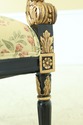 F25718: TROUVAILLES Regency Style Black & Gold Uph