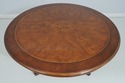 L66339: KARGES Round Inlaid Walnut Center Dining T