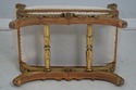 F65873: French Louis XIV Gold Finish Carved Bench