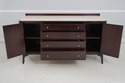 66163: BAKER Modern Design Travertine Top Mahogany