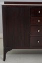 66163: BAKER Modern Design Travertine Top Mahogany