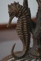 F71166: Castilian Bronze & Porcelain Seahorse Desi