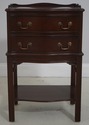 F71103: Pair Chippendale Mahogany 2 Drawer Nightst