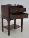 F71103: Pair Chippendale Mahogany 2 Drawer Nightst
