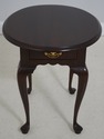 71126: STICKLEY 1 Drawer Oval Mahogany Lamp Table