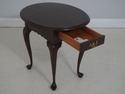 71126: STICKLEY 1 Drawer Oval Mahogany Lamp Table