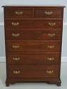 71135: STICKLEY Cherry 2 Over 5 Drawer High Chest