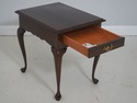 71127: STICKLEY Queen Anne 1 Drawer Mahogany Lamp 