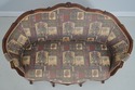 L71189: French 9 Leg Walnut Settee Loveseat