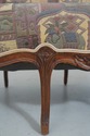 L71189: French 9 Leg Walnut Settee Loveseat