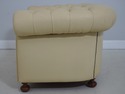 L71181: Pair Creme Color Leather Chesterfield Chai