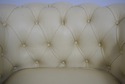 L71181: Pair Creme Color Leather Chesterfield Chai