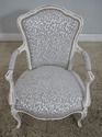 62589EC: Pair French Louis XV Custom Upholstered O