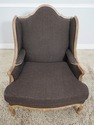 62630EC: French 2 Piece Chaise Chair w. Ottoman