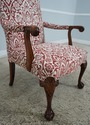 L62587EC: Ball & Claw Newly Upholstered Vintage Ar