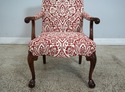 L62587EC: Ball & Claw Newly Upholstered Vintage Ar