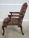 62586EC: Georgian Style Carved Mahogany Newly Upho