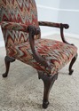 62586EC: Georgian Style Carved Mahogany Newly Upho