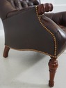 L71229: STICKLEY Tufted Leather Leopold Chair & Ot