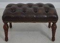 L71229: STICKLEY Tufted Leather Leopold Chair & Ot