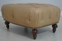 71190: Chesterfield Style Tufted Leather Ottoman S