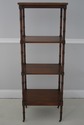 L71185: Regency Style 4 Tier Mahogany Bamboo Form 