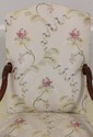 58130EC: Pair Silk Blend Upholstered High Back Ope