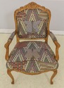 58129EC: Pair French Louis XV Style Upholstered Ar