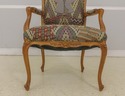 58129EC: Pair French Louis XV Style Upholstered Ar